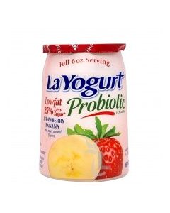 LA YOGURT LOW FAT STRAWBERRY BANANA 6oz