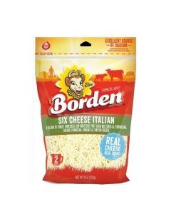 BORDEN 6 CHEESE ITALIAN SHRED 8oz