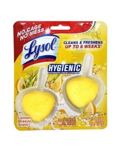 LYSOL TOILET BOWL BLOCK LEMON BREEZE 2pk