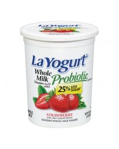 LA YOGURT WHOLE MILK STRAWBERRY 32oz