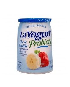 LA YOGURT LIGHT STRAWBERRY BANANA 6oz