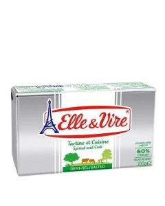 ELLE & VIRE BUTTER SALTED 60% FAT 200g