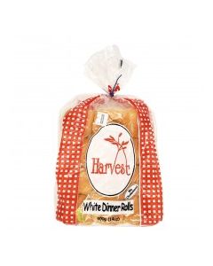 HARVEST WHITE DINNER ROLL 400g