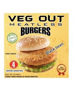 VEG OUT BURGER BLACK BEAN 340g