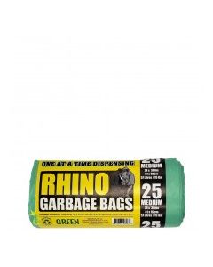 RHINO GREEN GARBAGE BAGS 24x36 25s