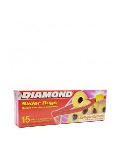 DIAMOND SLIDER BAGS QUART 15s