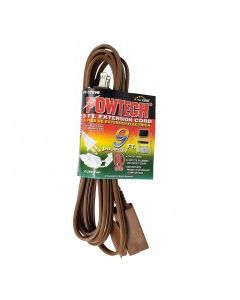 POWTECH EXTENSION CORD BROWN 9ft
