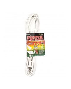 POWTECH EXTENSION CORD WHITE 12ft