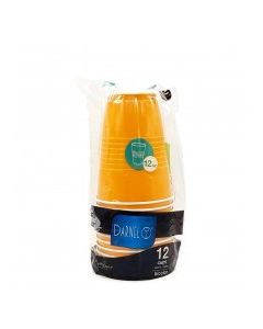 DARNEL PLASTIC CUPS YELLOW 12x12oz