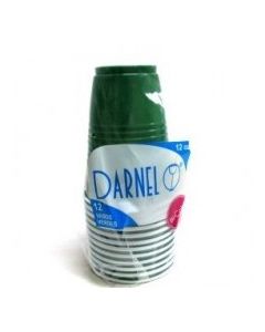 DARNEL PLASTIC CUPS GREEN 12x12oz