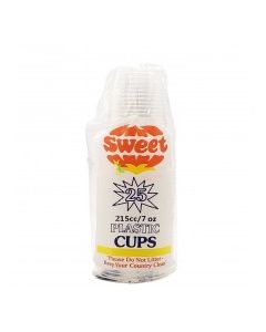 SWEET PLASTIC CUPS 25x7oz