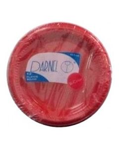 DARNEL PLATES RED 12x9in