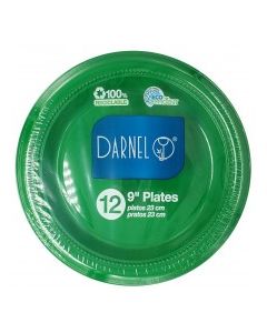 DARNEL PLATES GREEN 12x9in