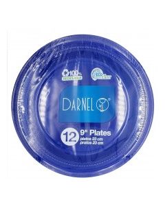 DARNEL PLATES BLUE 12x9in