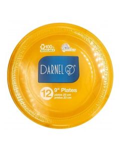 DARNEL PLATES YELLOW 12x9in