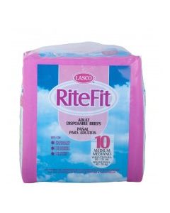 LASCO RITEFIT ADULT DIAPERS MED 10s