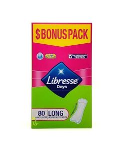 LIBRESSE DAYS PANTYLINERS LONG 80s