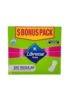 LIBRESSE DAYS PANTYLINERS REGULAR 120s