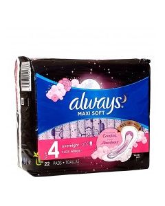 ALWAYS MAXI SOFT OVERNIGHT WINGS 22s