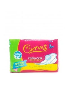 CURVES COTTON REGULAR MAXI WINGS 10+2