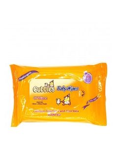 CUBBIES BABY WIPES VITAMIN E ALOE 10s