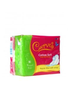 CURVES COTTON REGULAR MAXI WINGS 10s