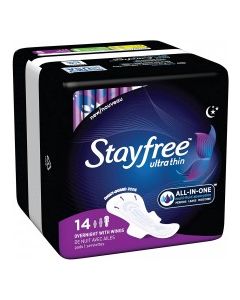 STAYFREE U/THIN OVERNIGHT 14s