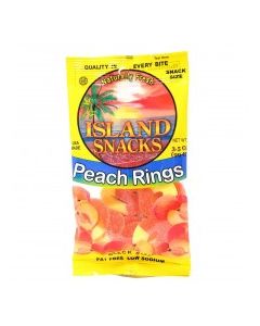 ISLAND SNACKS PEACH RINGS 4oz