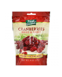 FRESH GOURMET CRANBRRIES DRIED&SWEET 4oz