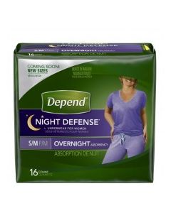DEPEND UNDERWEAR NIGHT (W) S 16s