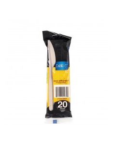 DARNEL PLASTIC KNIVES YELLOW 20s