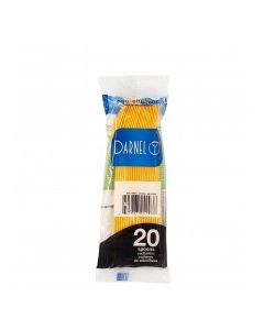 DARNEL PLASTIC SPOONS YELLOW 20s