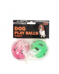 FEATHERS N FUR DOG PLAY BALLS 2pk