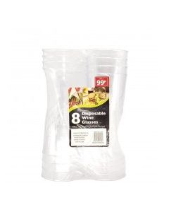 CREATIVE TRADING WINE GLASS DISPOSBL 8ct