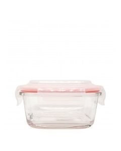RED CHERRY SQR GL SNAP LID BOWL 1ct