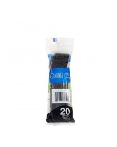 DARNEL PLASTIC SPOONS BLACK 20s