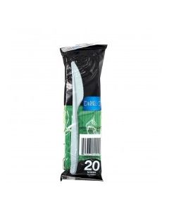 DARNEL PLASTIC KNIVES GREEN 20s