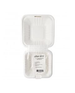 ALTER ECO BAGASSE CLAMSHELL 6x6 50s