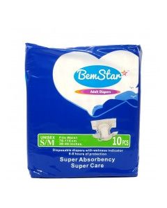 BEM STAR ADULT DIAPER PULL-UP S/M 10s