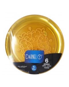 DARNEL PLATES CRYSTAL YELLOW 6x9in