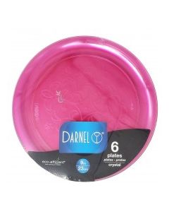 DARNEL PLATES CRYSTAL PINK 6x9in