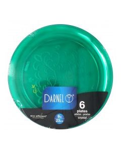 DARNEL PLATES CRYSTAL GREEN 6x9in