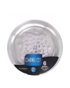DARNEL PLATES CRYSTAL CLEAR 6x6.25in