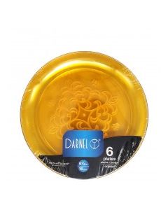 DARNEL PLATES CRYSTAL YELLOW 6x6.25in