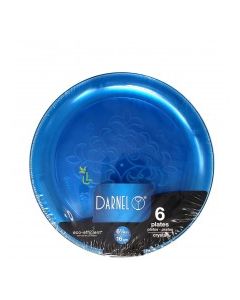 DARNEL PLATES CRYSTAL BLUE 6x6.25in