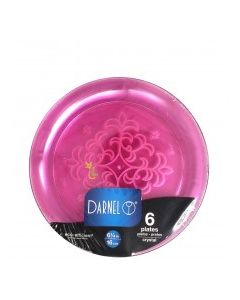 DARNEL PLATES CRYSTAL PINK 6x6.25in