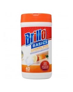 BRILLO BASICS WIPES CLEANING ORANGE 40s