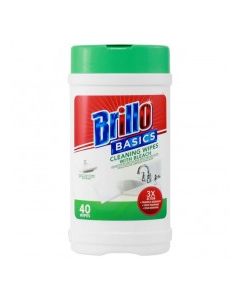 BRILLO BASICS WIPES CLEANING BLEACH 40s