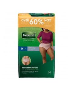 DEPEND UNDERWEAR (W) MED 30s