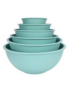 CHEF CRAFT BAMBOO BOWL GREEN 6pc